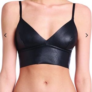 Commando Faux leather bralette, size small